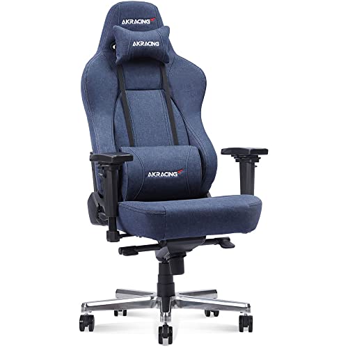 AKRacing Office Chair, Gaming Chair, Premium Denim, Made in Japan, 180° Reclining, Home, Remote